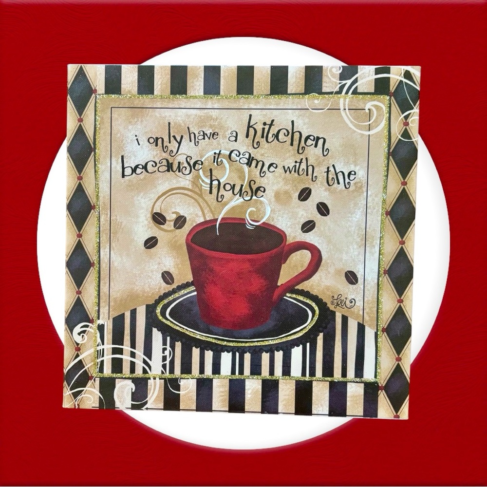 💥2/$24 or 3/$30💥 Red Coffee Cup Kitchen Wall Art